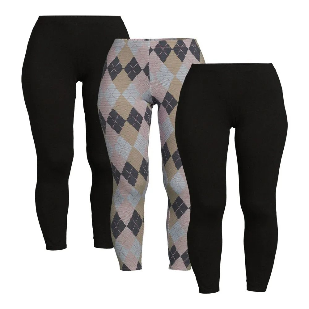 3-Pack Junior's Ankle Legging