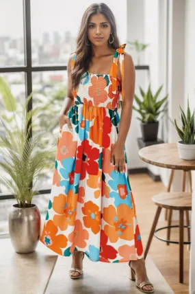 70's Retro Midi Vacation Dress