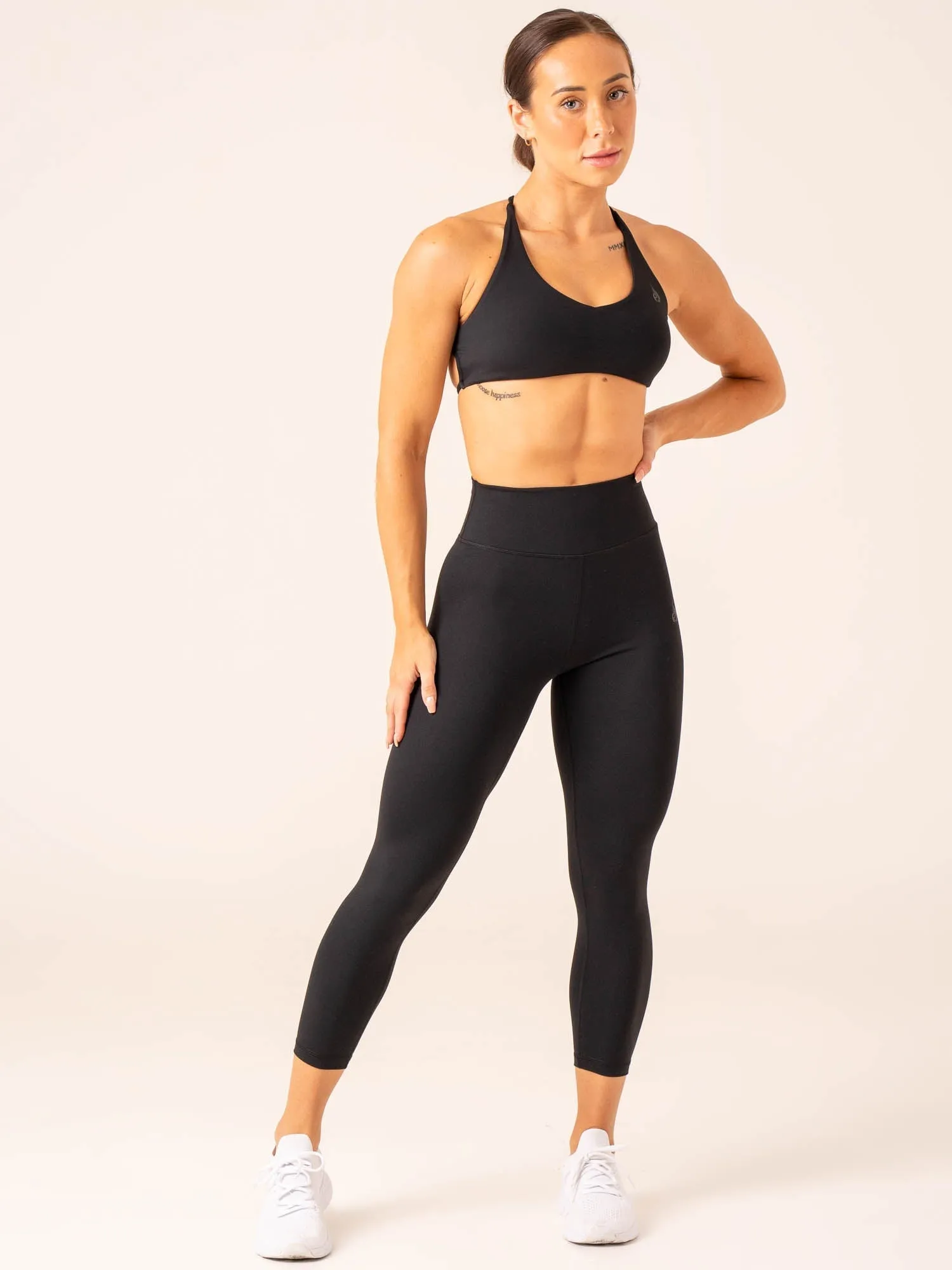 7/8 High Waisted Leggings - Black