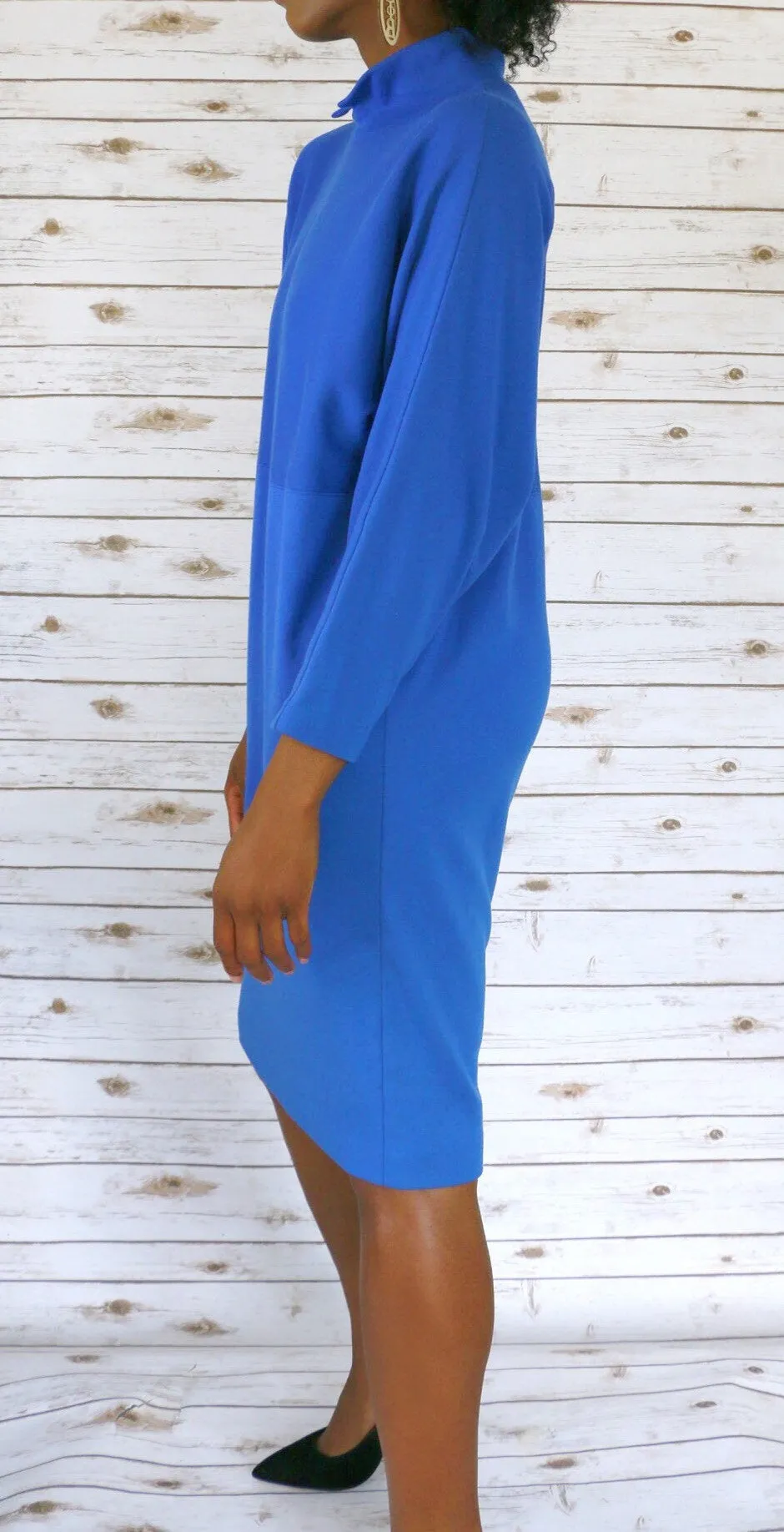 80s Blue Vintage Dress