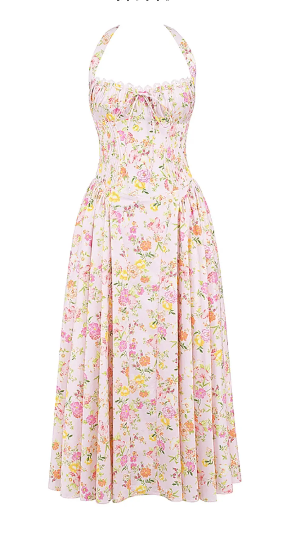 A&A Vintage Floral Print Midi Sundress