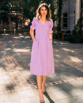 Aasia Lilac Midi Dress