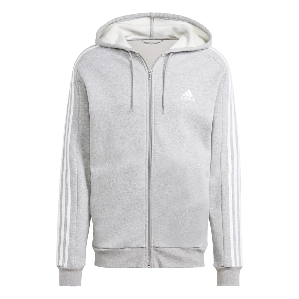 adidas Men's 3-Stripes Fleece Full-Zip Hoodie (Tall)