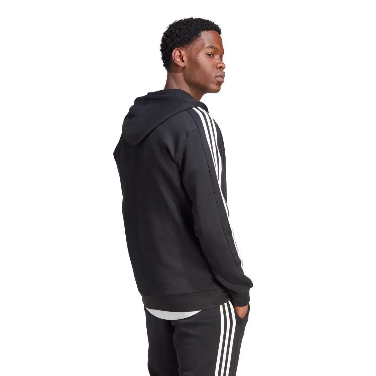 adidas Men's 3-Stripes Fleece Full-Zip Hoodie (Tall)