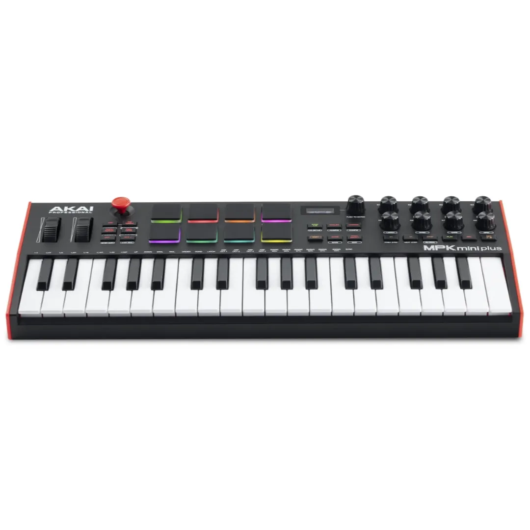 AKAI Professional MPK Mini Plus 37-Keys USB MIDI Keyboard Controller with 8 MPC Drum Pads and 8 Rotary Knobs - Brand New