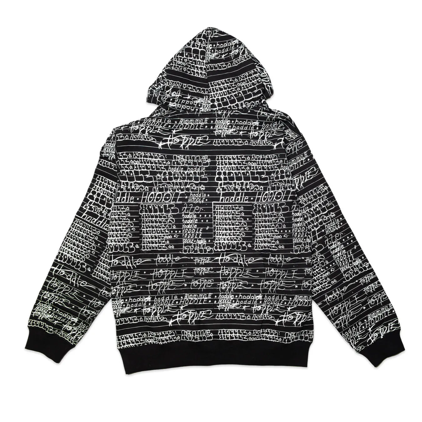 Allover Chalkboard Logo Pullover, Black / White