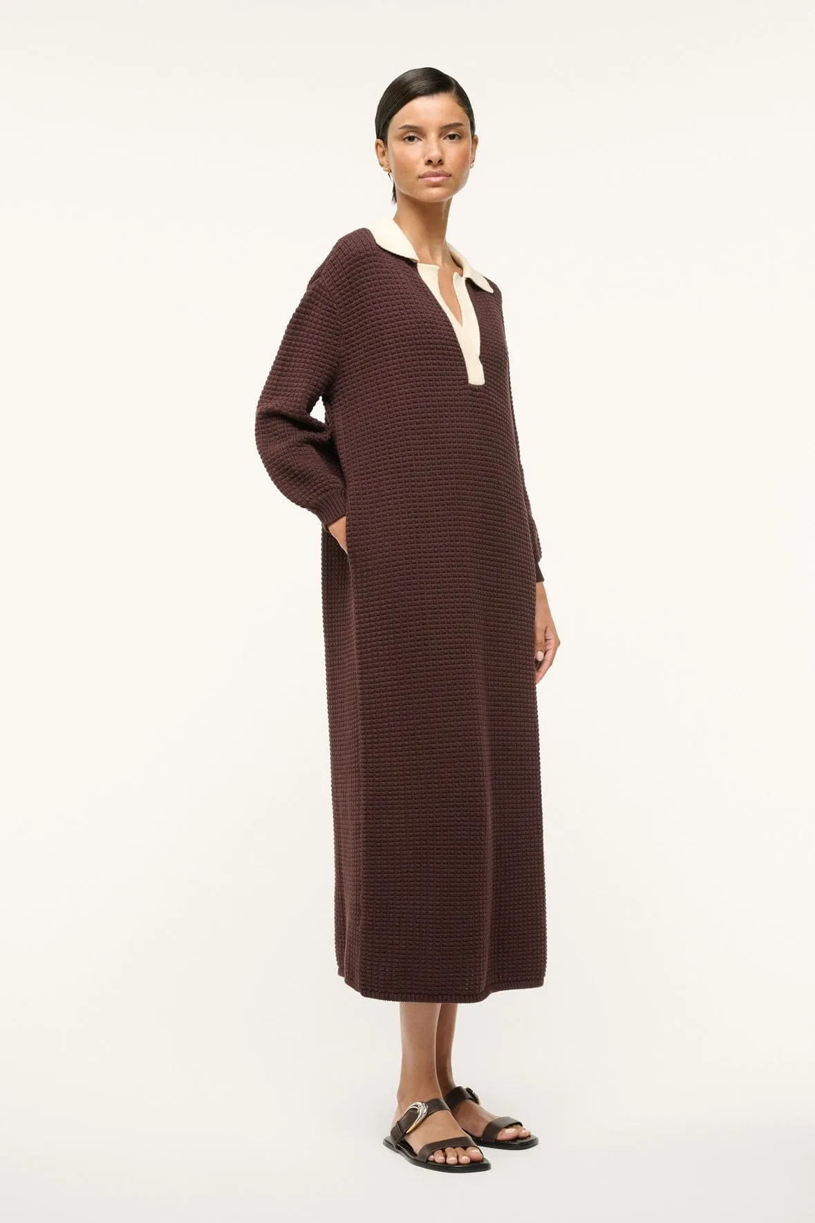 ALTEA DRESS | DARK CHOCOLATE IVORY