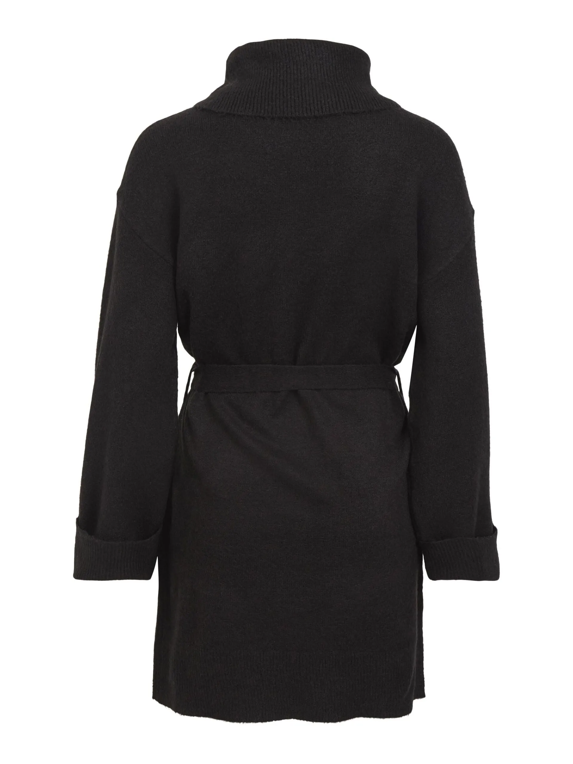 Alva Tie Belt Knit Dress (Black)