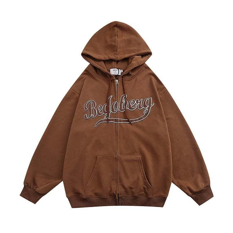 American Street Fashion Letter Print Hoodie