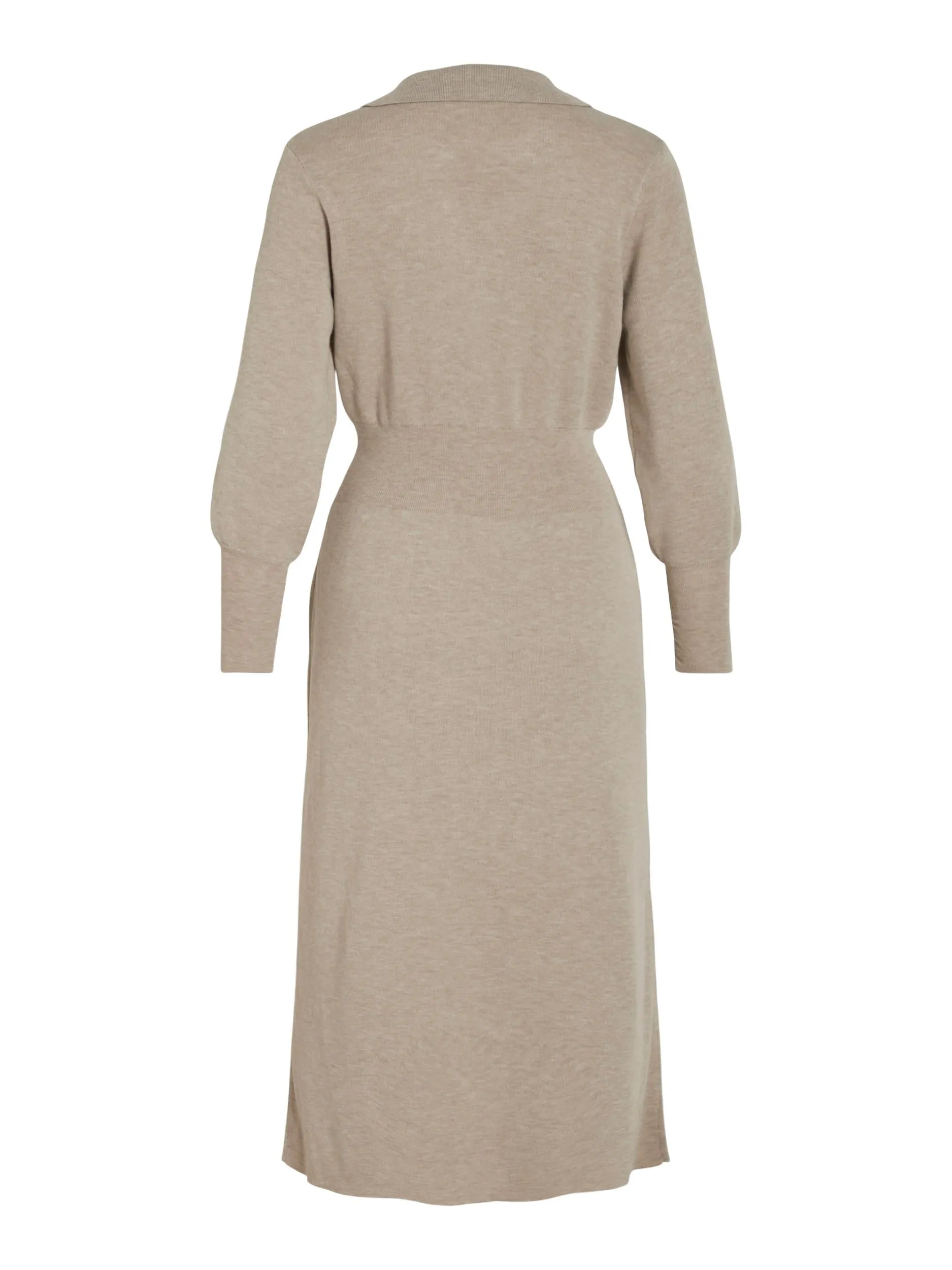 ARLA COLLAR KNIT DRESS (NATURAL MELANGE)