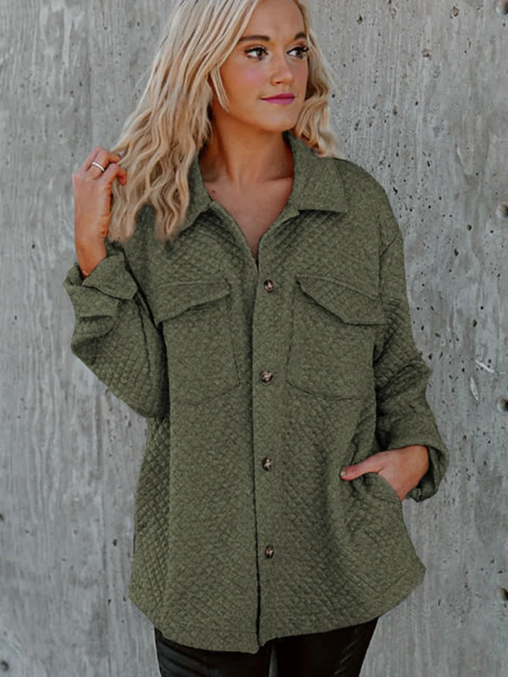 Army Green Quilted Jacket