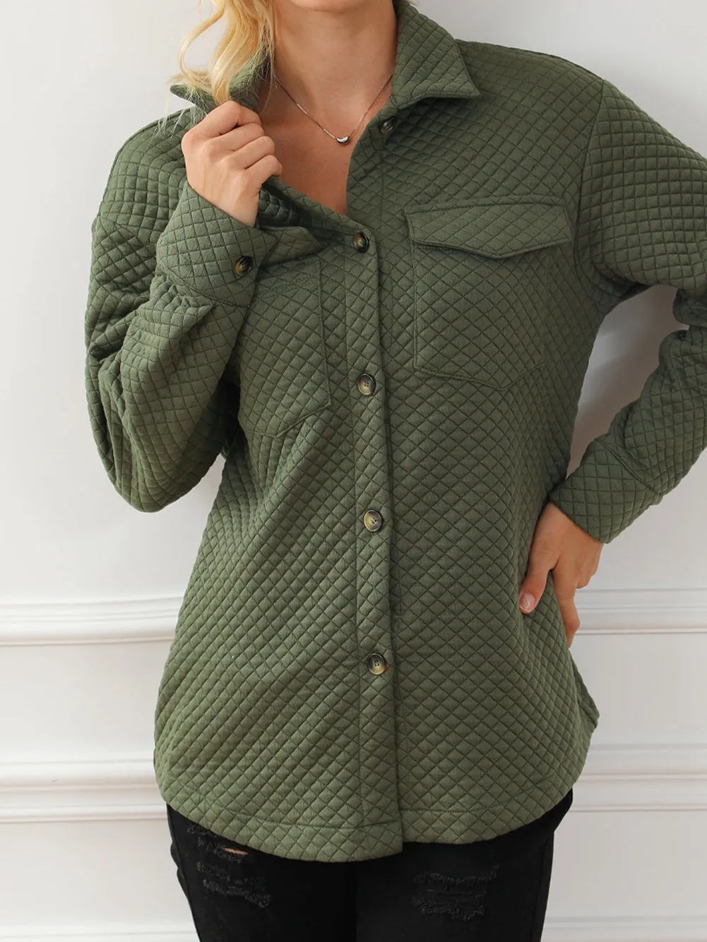 Army Green Quilted Jacket