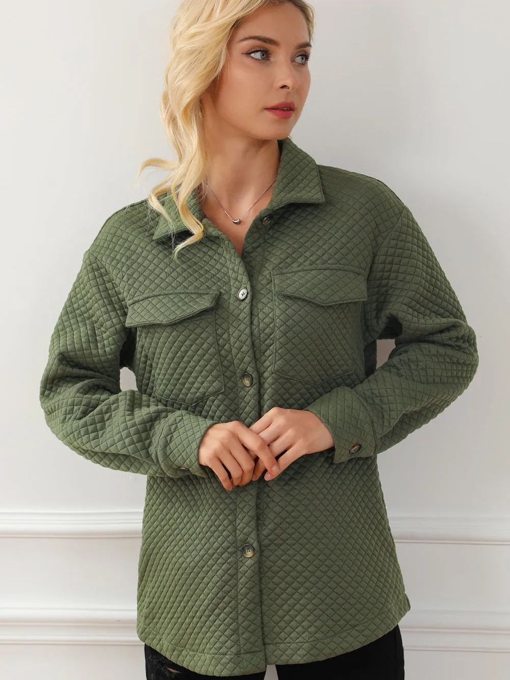 Army Green Quilted Jacket