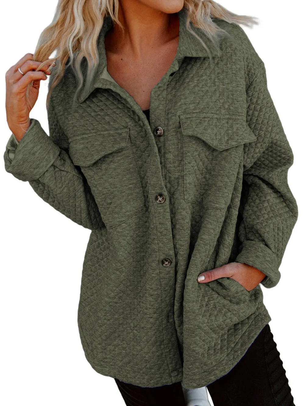 Army Green Quilted Jacket