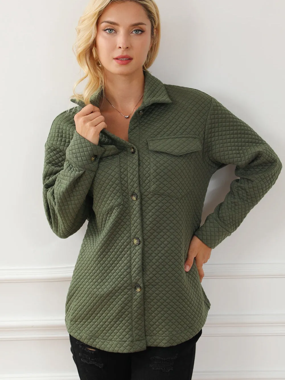 Army Green Quilted Jacket