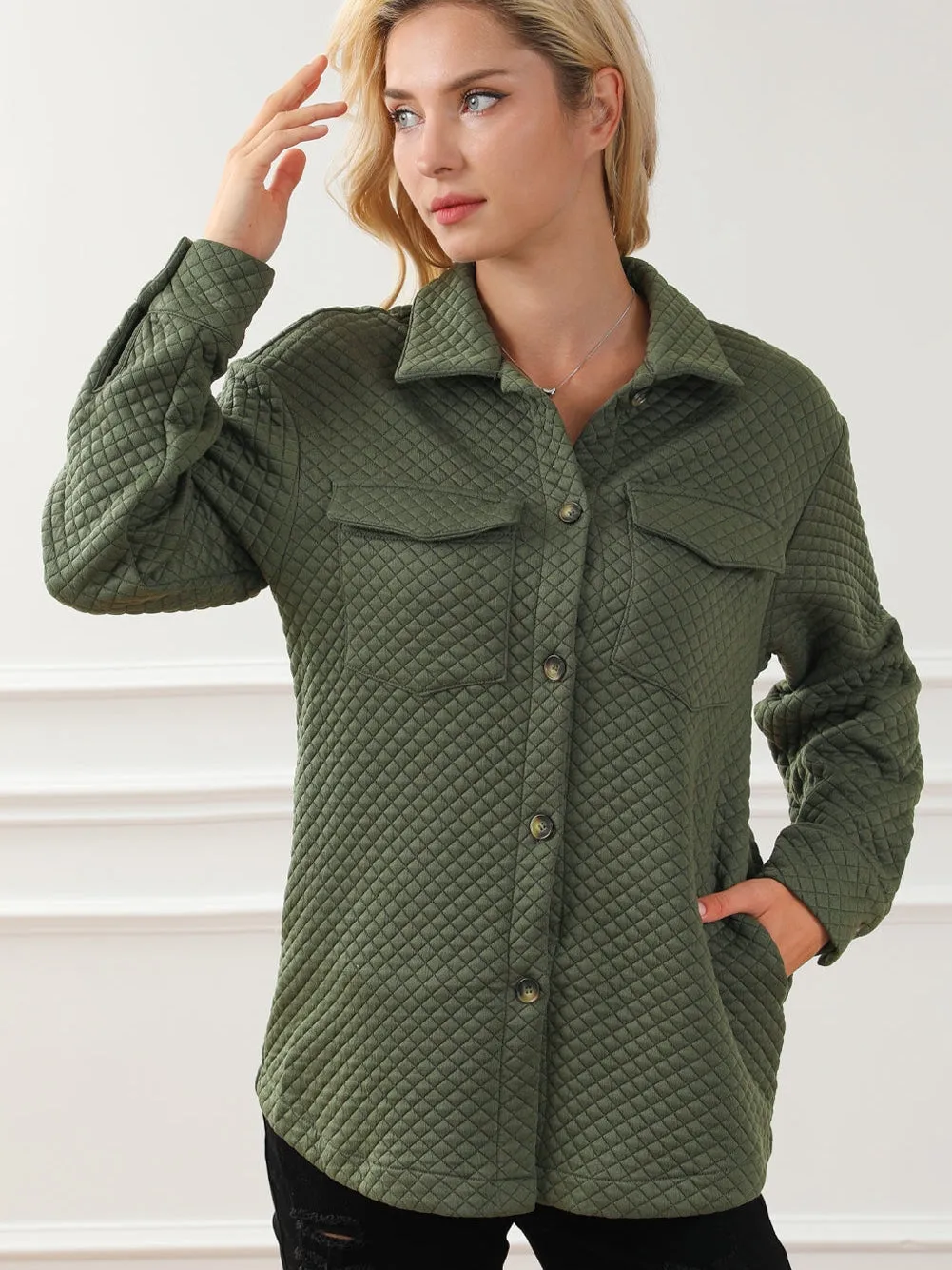 Army Green Quilted Jacket