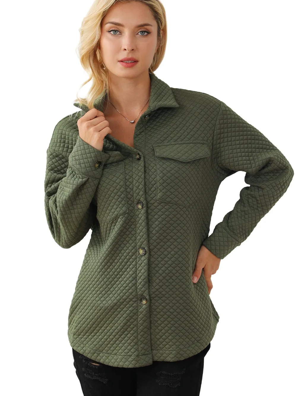 Army Green Quilted Jacket