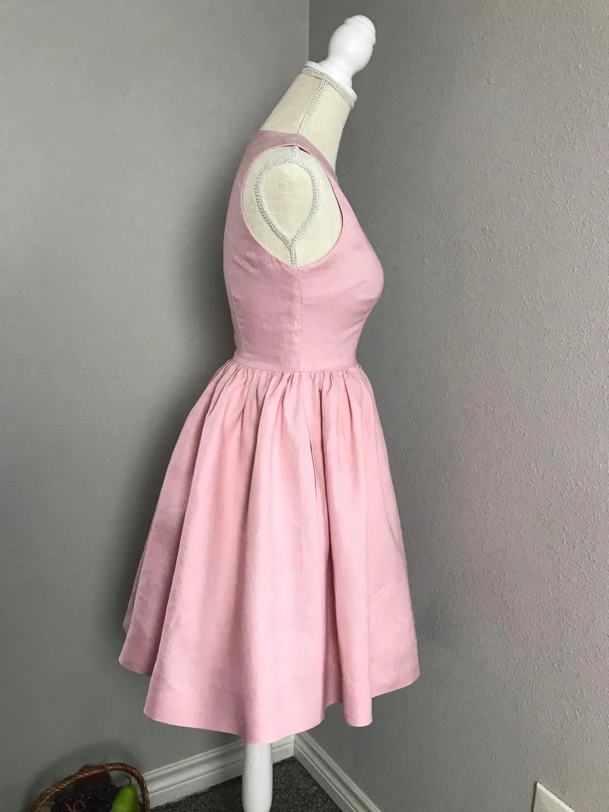 Audrey Dress in Powder Pink linen