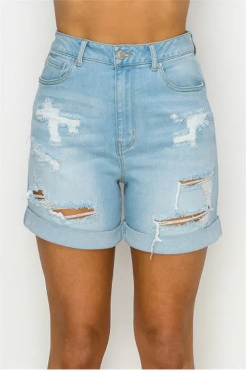 AUTHENTIC RELAXED MOM SHORTS CUFFED-2-2-2