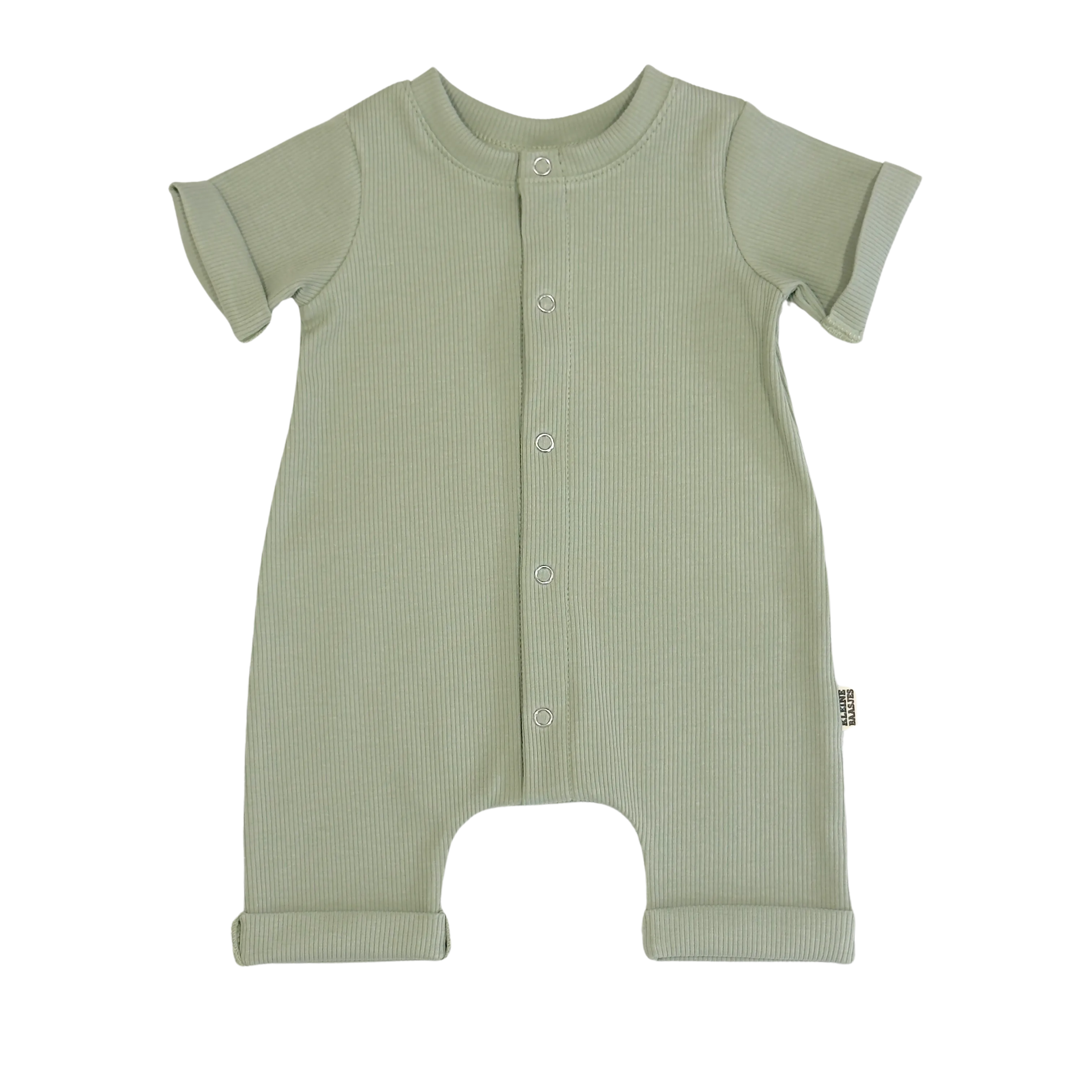 Baby Zomer Jumpsuit Rib Dusty Groen