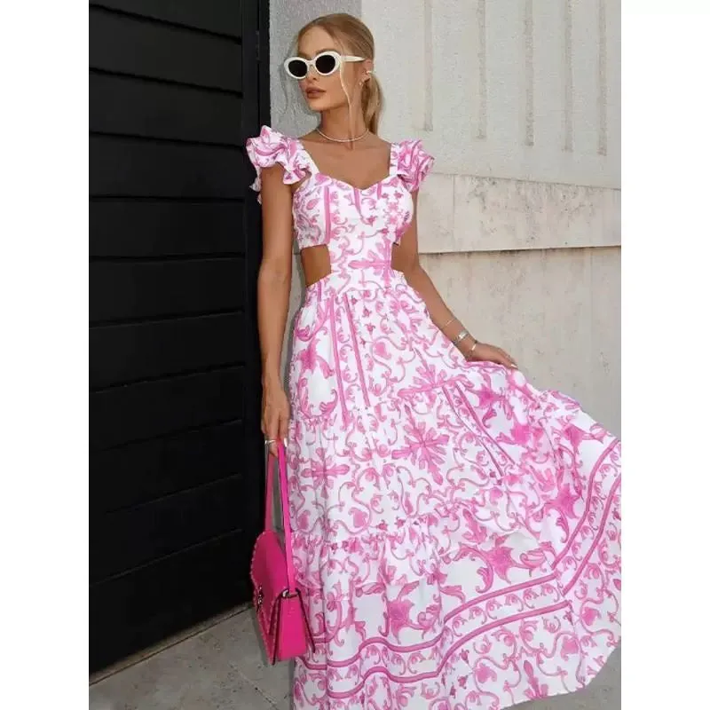 Barbera Vintage Summer Midi in Pink