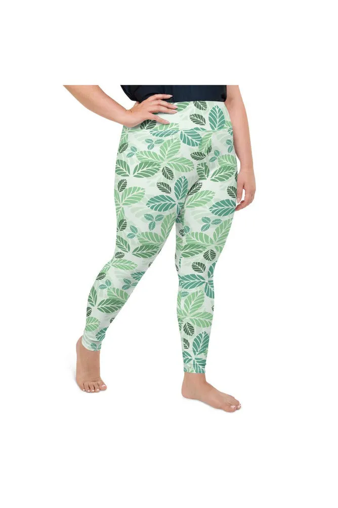 Be Leaf in Nature All-Over Print Plus Size Leggings