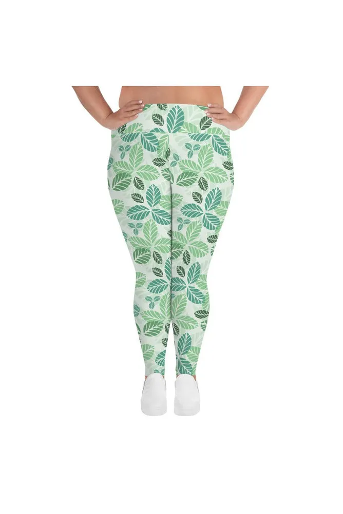 Be Leaf in Nature All-Over Print Plus Size Leggings