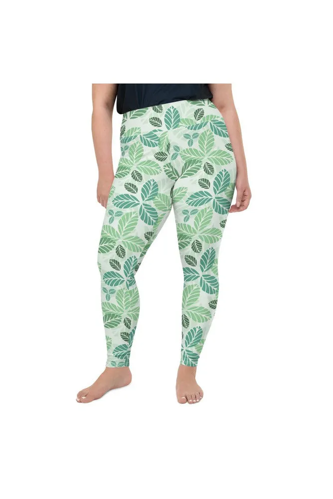 Be Leaf in Nature All-Over Print Plus Size Leggings