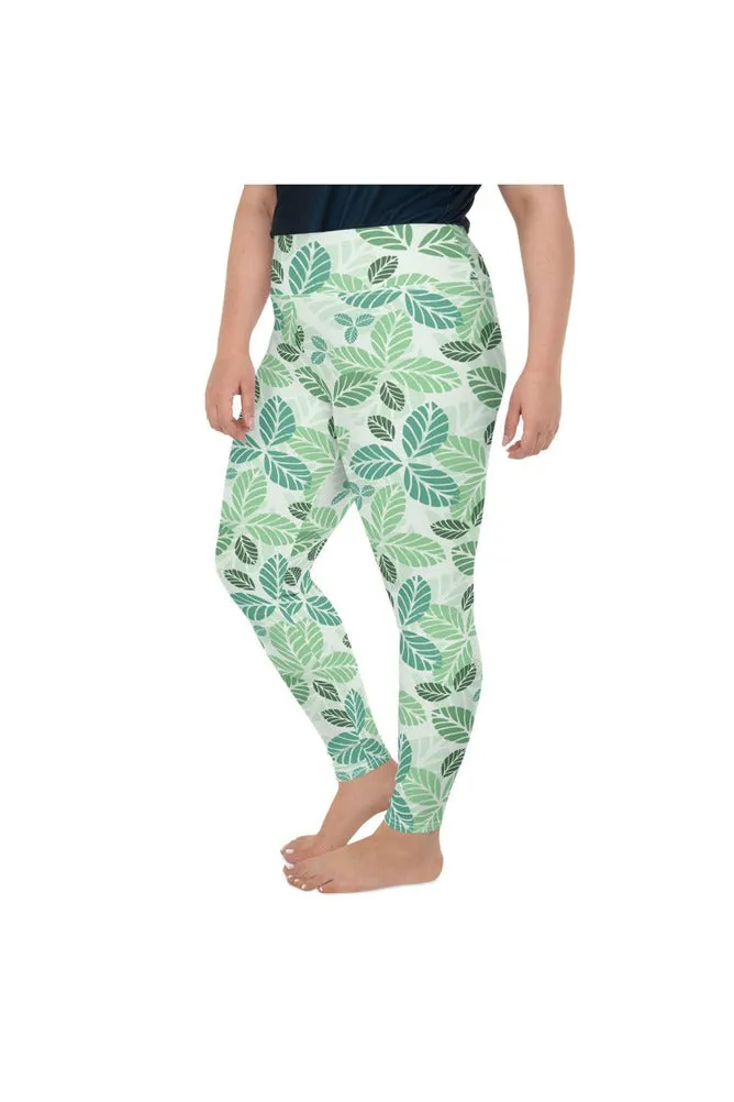 Be Leaf in Nature All-Over Print Plus Size Leggings