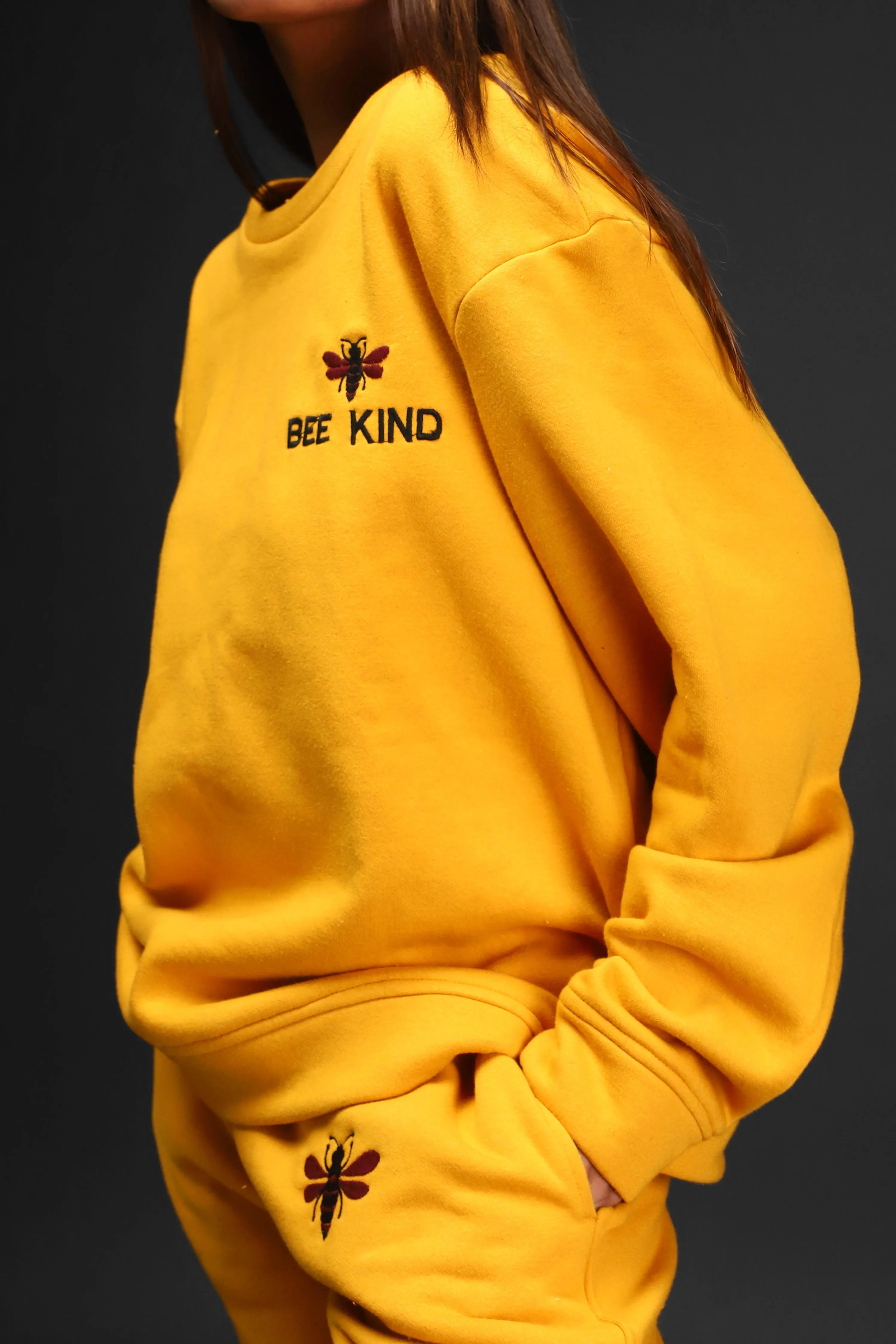 BEE KIND - Unisex Embroidered Co-ord Set#4