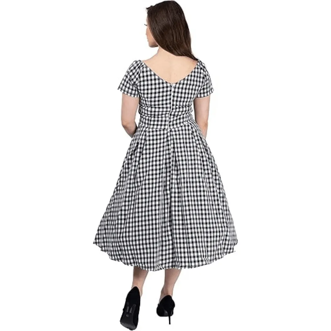 Black & White Plaid 50's Dress