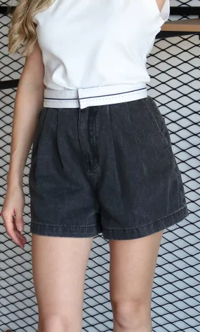 Black Denim Short