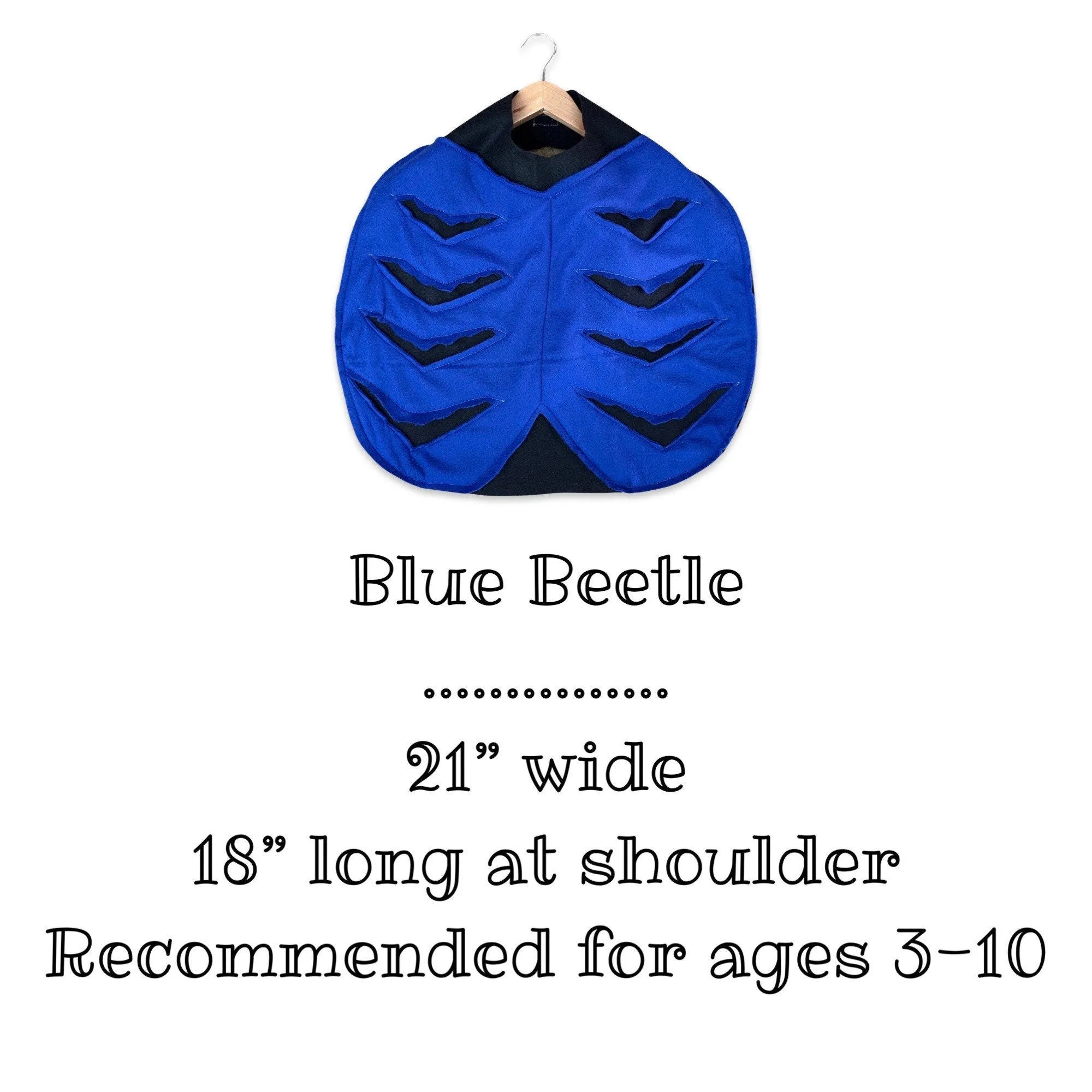 Blue Beetle Cape, Halloween Costume or Dress Up Cape