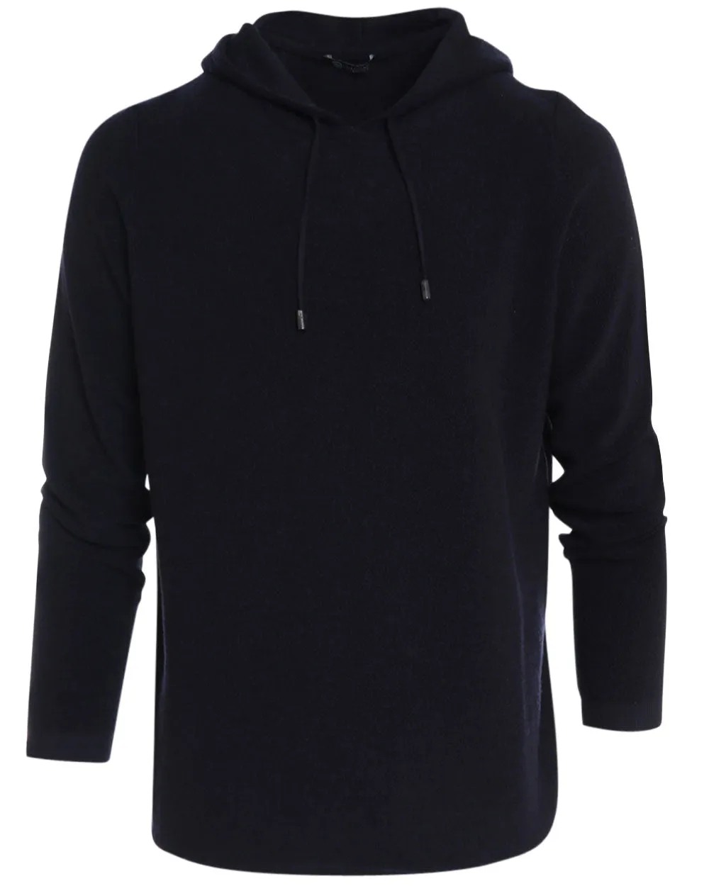 Blue Wool Textured Hoodie