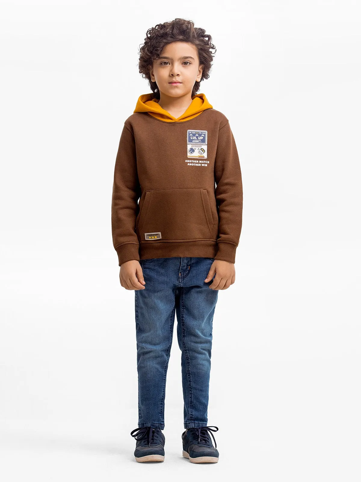 Boy's Brown Hoodie - EBTH23-015