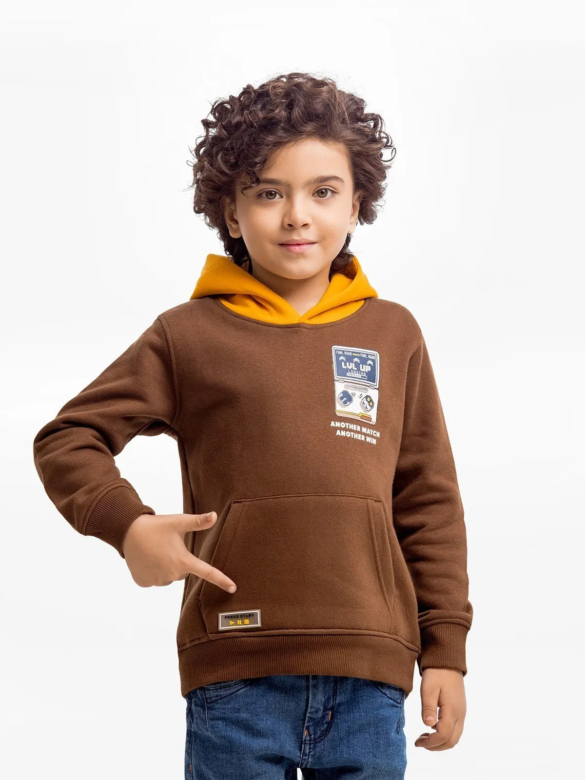 Boy's Brown Hoodie - EBTH23-015