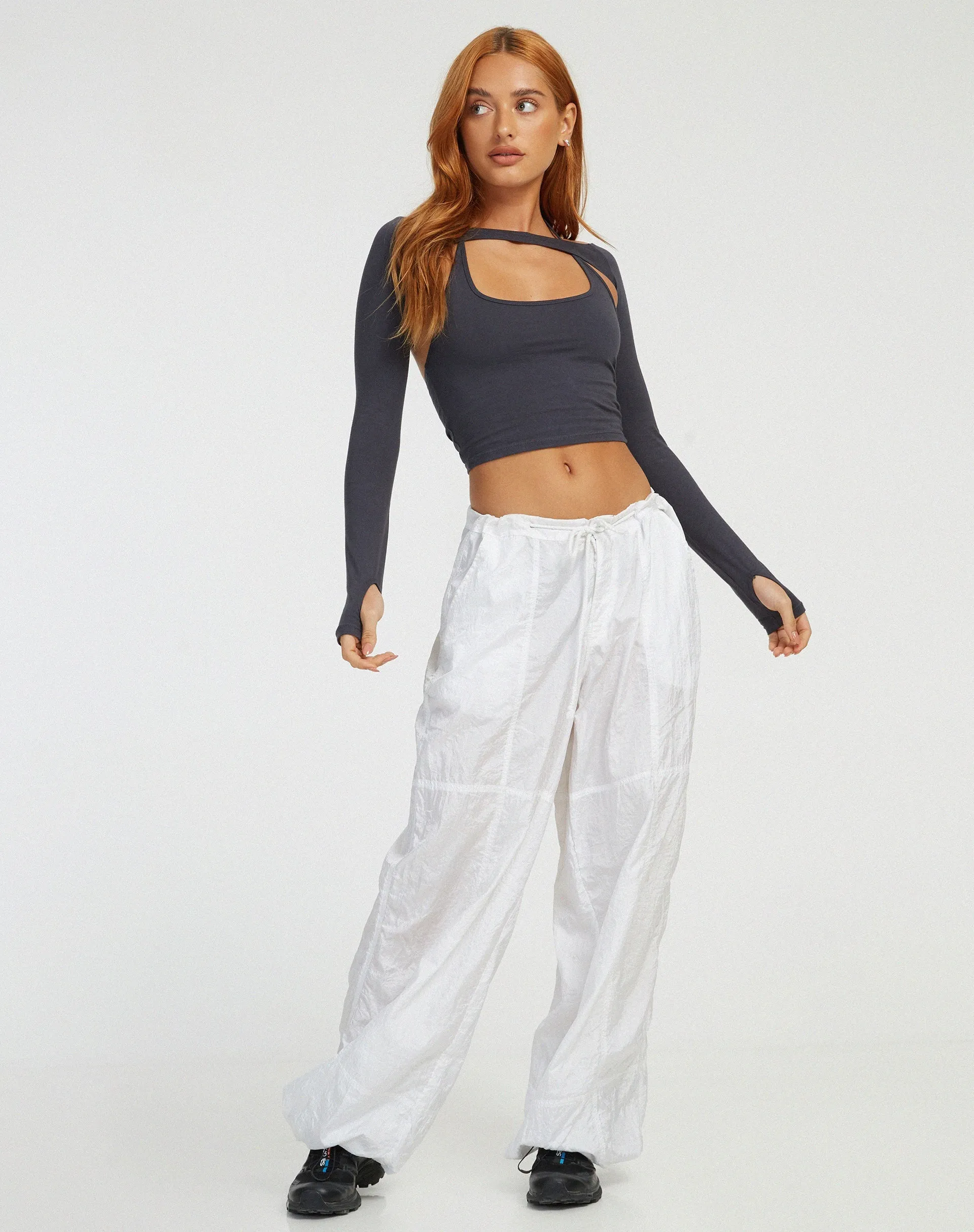 Brandy Crop Top in Ocean Storm