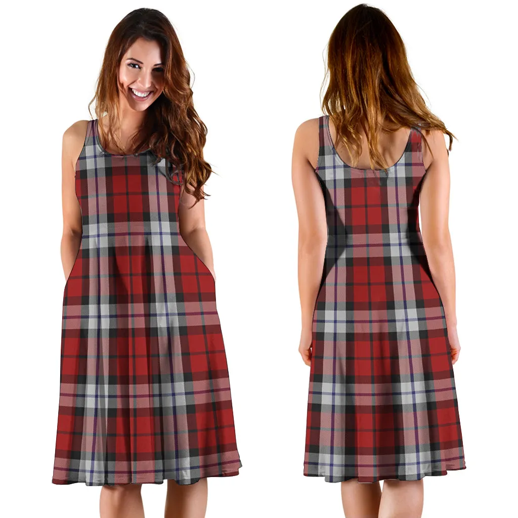 Brodie Dress Tartan Sleeveless Midi Womens Dress