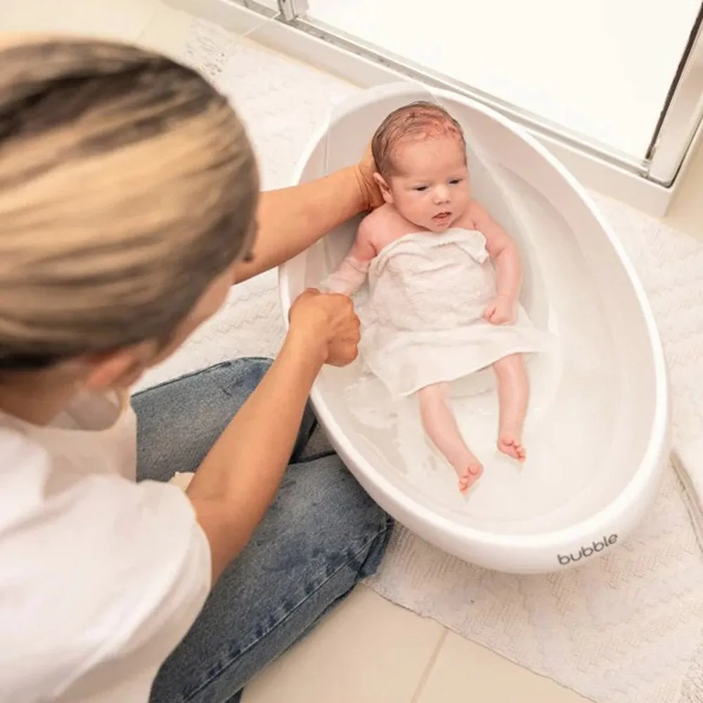 Bubble Cuddle Bath with Bath Seat White