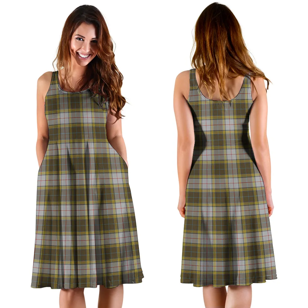 Buchanan Dress Tartan Sleeveless Midi Womens Dress