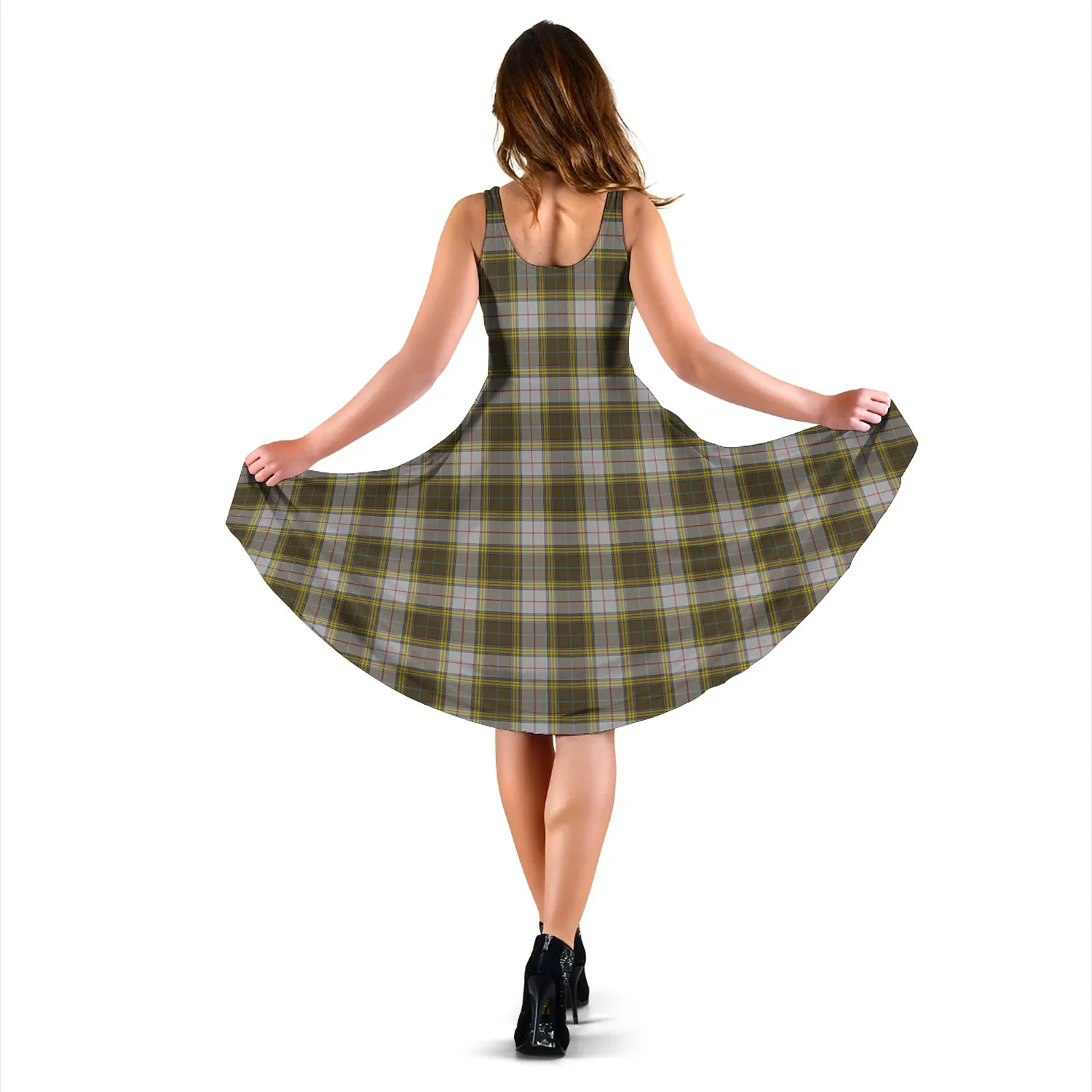 Buchanan Dress Tartan Sleeveless Midi Womens Dress