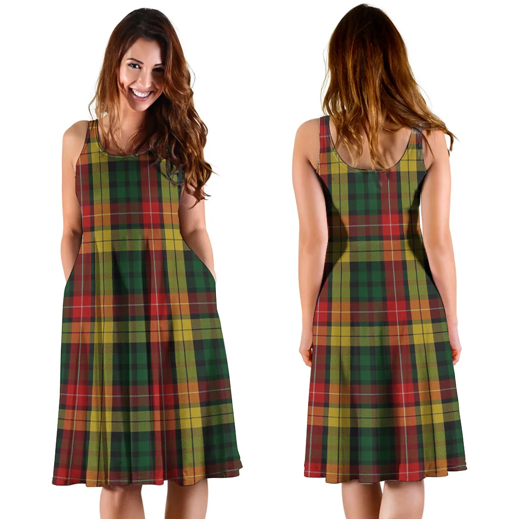 Buchanan Tartan Sleeveless Midi Womens Dress