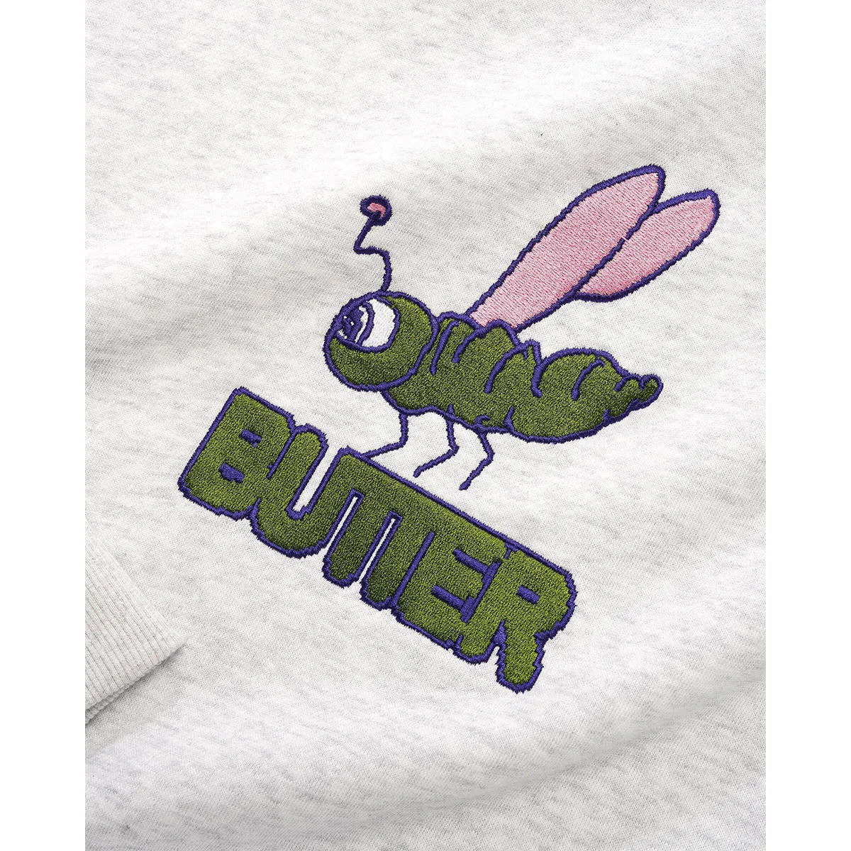 Butter Goods - Dragonfly Embroidered Hoodie Ash