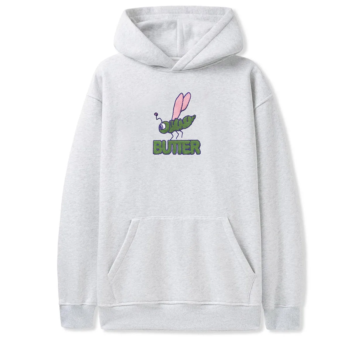 Butter Goods - Dragonfly Embroidered Hoodie Ash