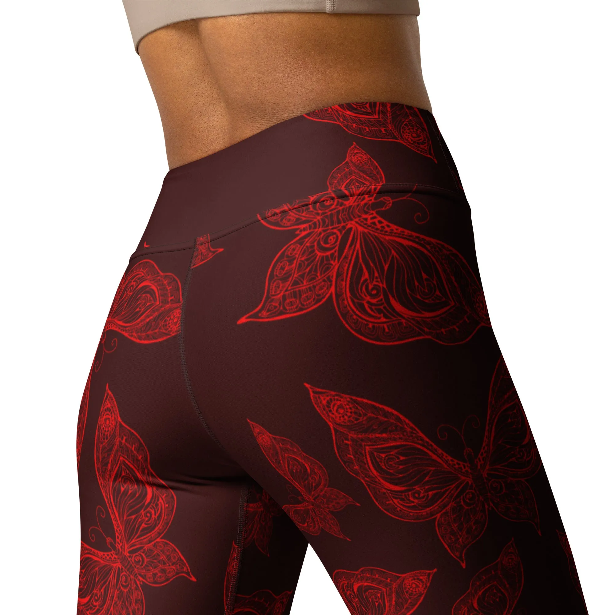 Butterflies Yoga Leggings, lioness-love