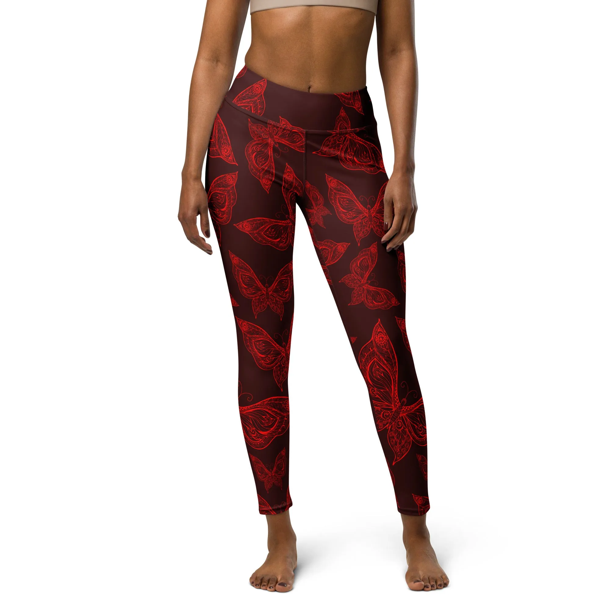 Butterflies Yoga Leggings, lioness-love