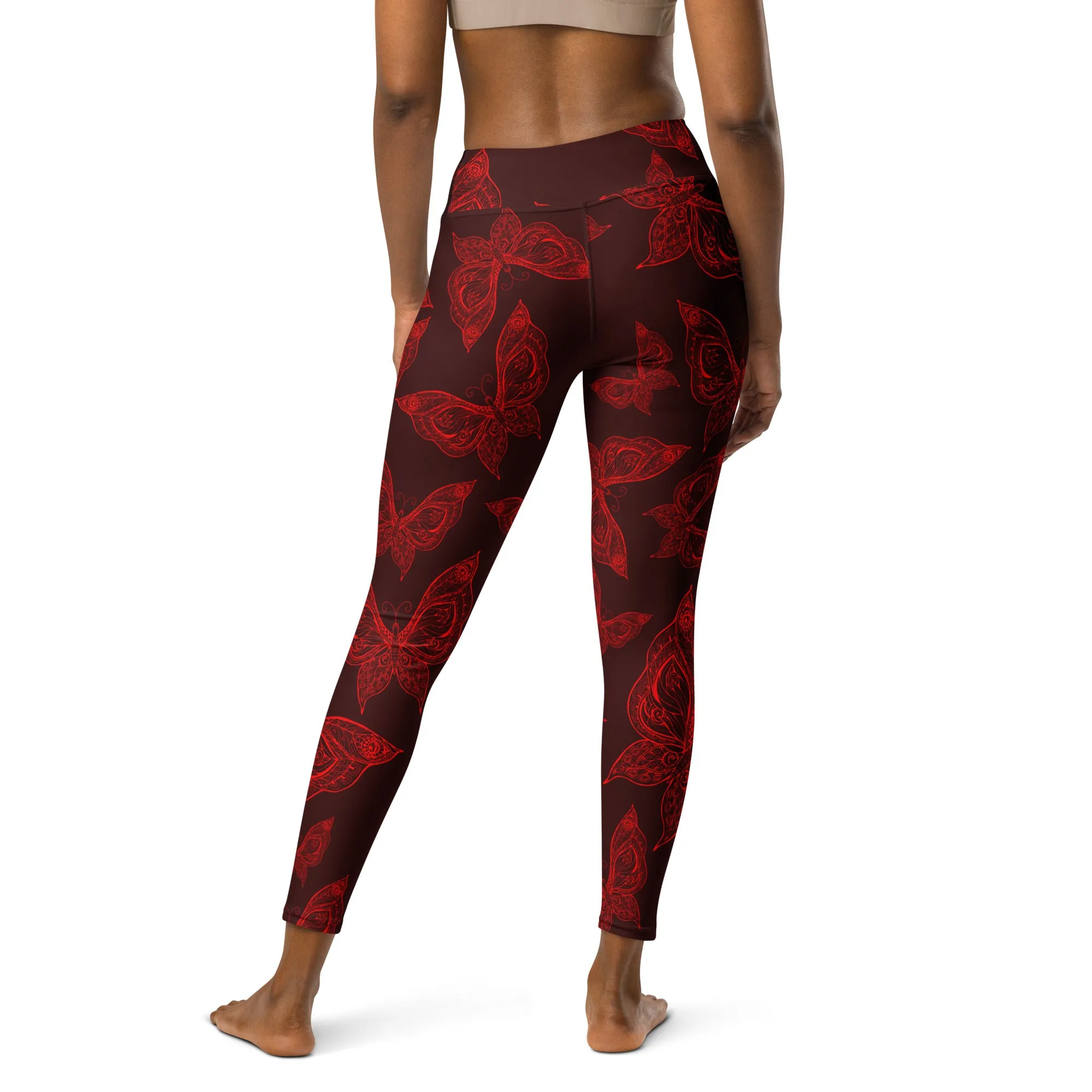 Butterflies Yoga Leggings, lioness-love