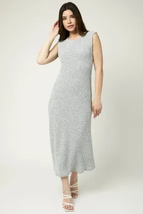 CAP SLEEVE ROUND NECK MAXI DRESS