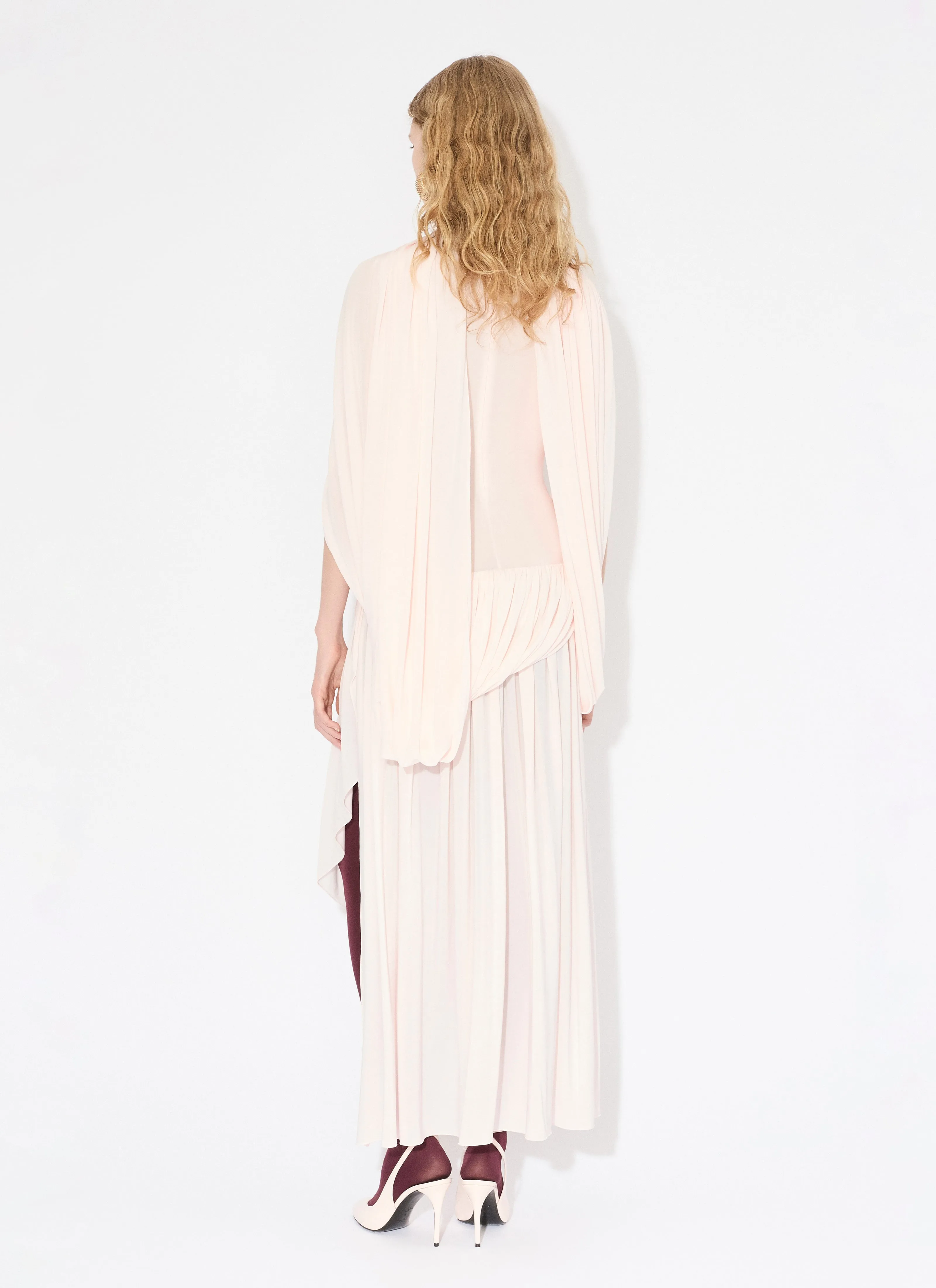 Cape Dress In Supple Jersey