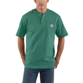 Carhartt Men's Short Sleeve Pocket Henley_North Woods Heather